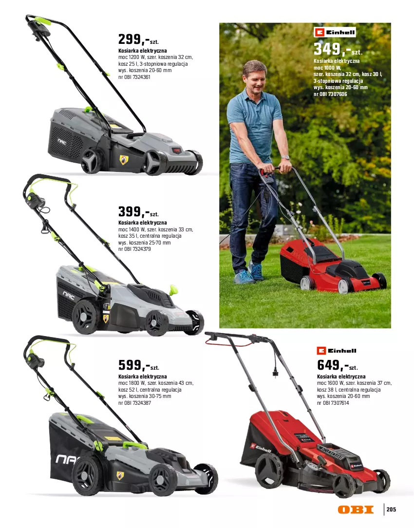 Gazetka promocyjna Obi - Gazetka OBI - ważna 16.03 do 31.08.2026 - strona 205 - produkty: Kosiarka, Kosz, Top