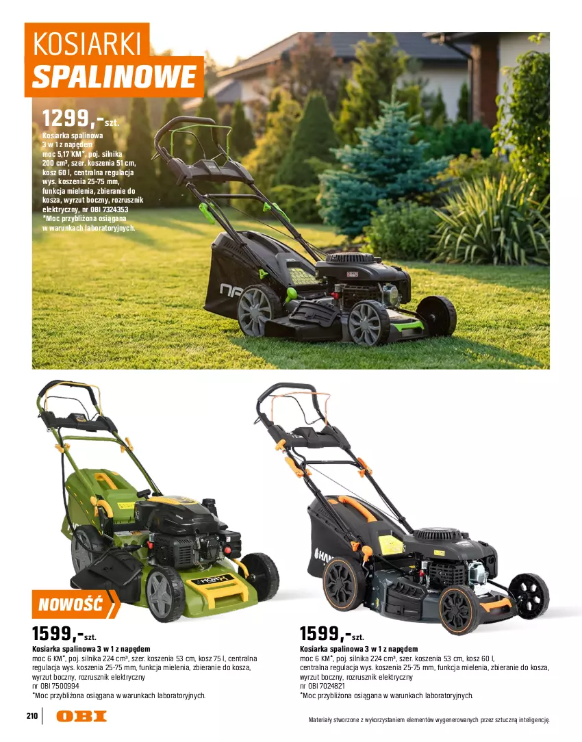 Gazetka promocyjna Obi - Gazetka OBI - ważna 16.03 do 31.08.2026 - strona 210 - produkty: Intel, Kosiarka, Kosz