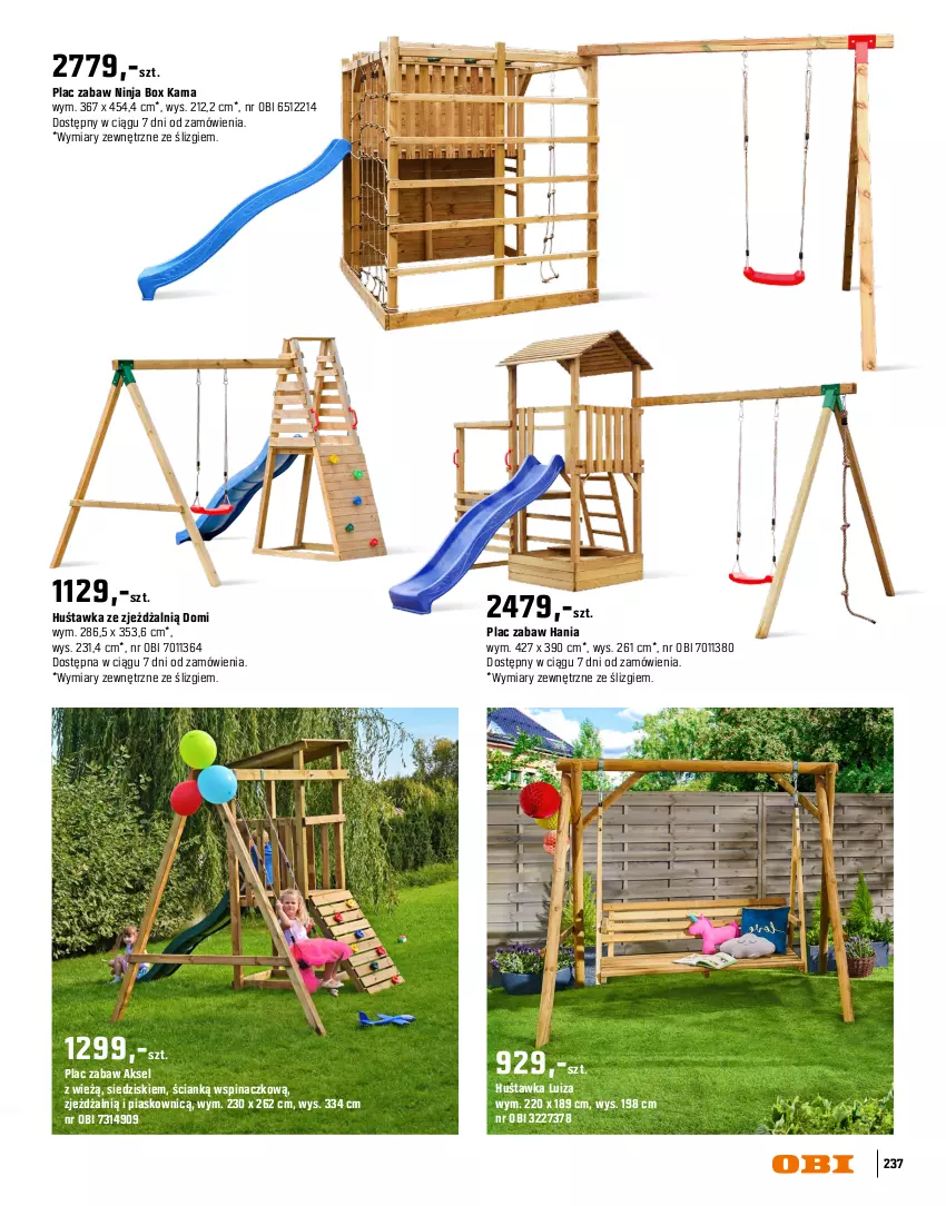 Gazetka promocyjna Obi - Gazetka OBI - ważna 16.03 do 31.08.2026 - strona 237 - produkty: Huśtawka, Piec, Siedzisko