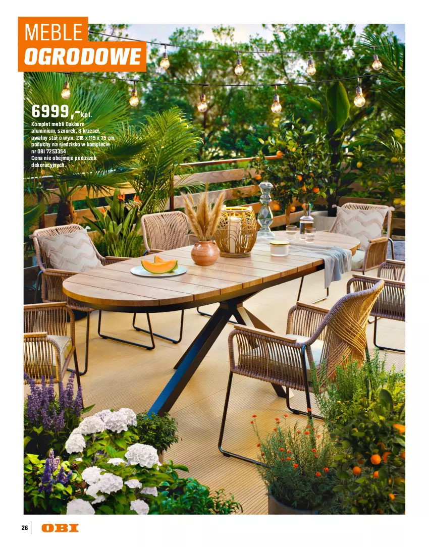 Gazetka promocyjna Obi - Gazetka OBI - ważna 16.03 do 31.08.2026 - strona 26 - produkty: Fotel, Meble, Siedzisko, Stół, Sznurek