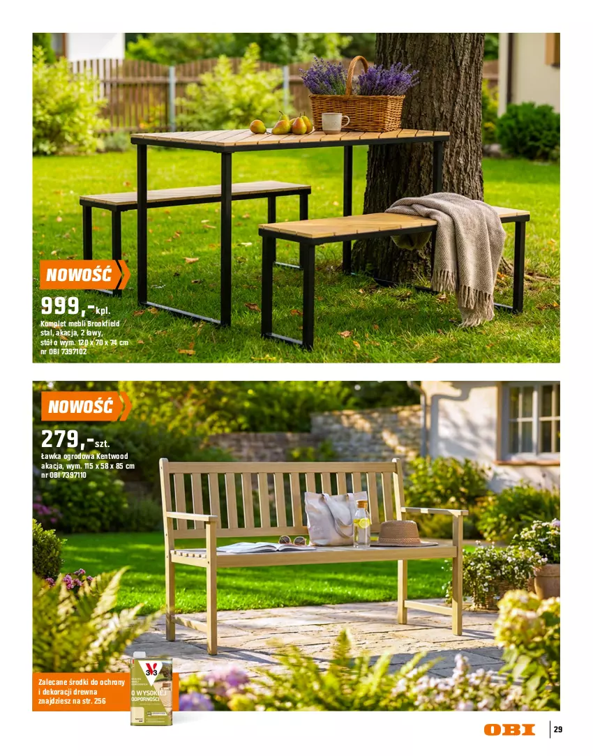 Gazetka promocyjna Obi - Gazetka OBI - ważna 16.03 do 31.08.2026 - strona 29 - produkty: Intel, Krzesło, Krzesło składane, Meble, Olej, Stół