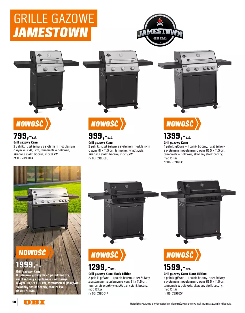 Gazetka promocyjna Obi - Gazetka OBI - ważna 16.03 do 31.08.2026 - strona 50 - produkty: Grill, Grill gazowy, Intel, Lack, Pokrowiec, Pokrywa, Stolik, Termometr