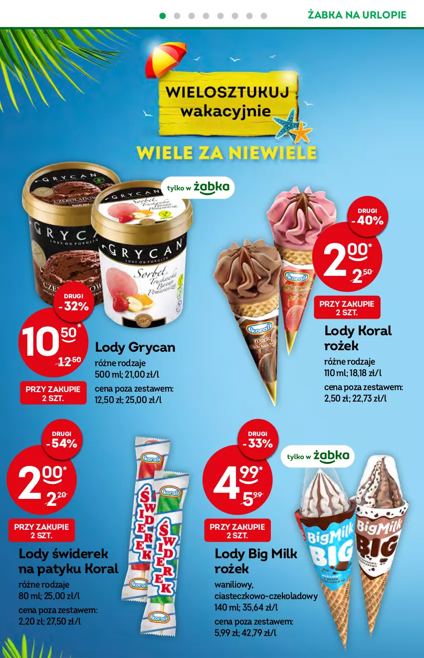 Gazetka promocyjna Żabka - ważna 17.08 do 23.08.2022 - strona 16 - produkty: Big Milk, Gry, Lody