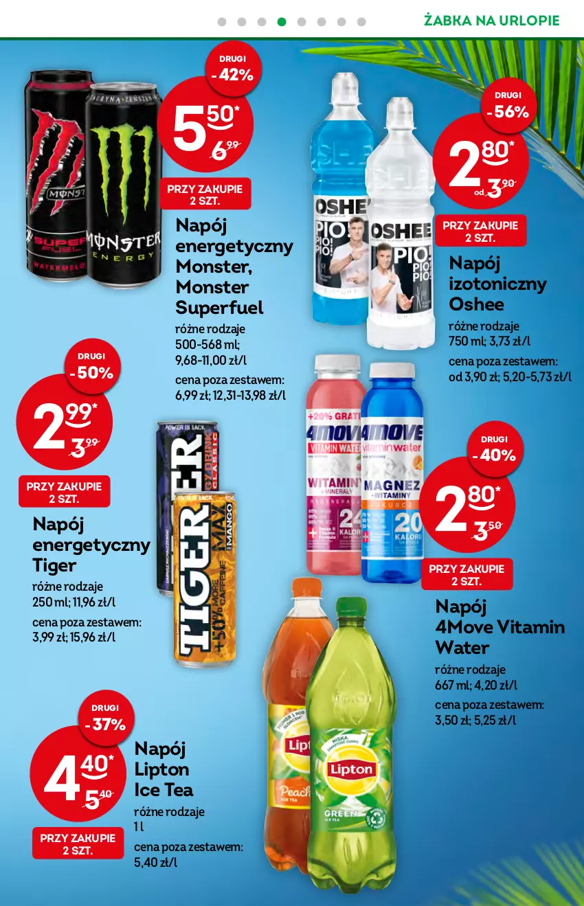 Gazetka promocyjna Żabka - ważna 17.08 do 23.08.2022 - strona 19 - produkty: Ice tea, Lipton, Napój, Napój energetyczny, Napój izotoniczny, Oshee, Tiger