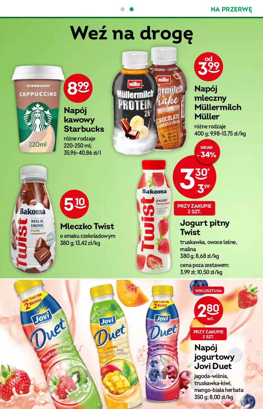 Gazetka promocyjna Żabka - ważna 17.08 do 23.08.2022 - strona 37 - produkty: Herbata, Jogurt, Jogurt pitny, Kiwi, Mango, Mleczko, Müller, Müllermilch, Napój, Napój jogurtowy, Napój mleczny, Owoce