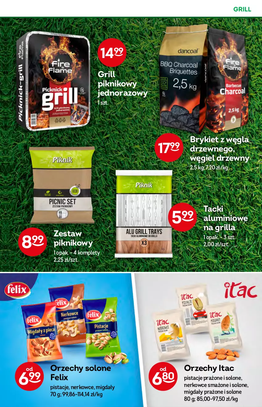 Gazetka promocyjna Żabka - ważna 17.08 do 23.08.2022 - strona 43 - produkty: Felix, Grill, Migdały, Pistacje, Węgiel drzewny