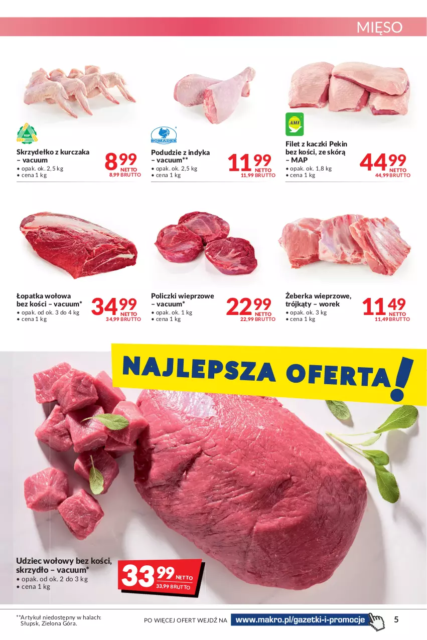 Gazetka promocyjna Makro - [Oferta promocyjna] Artykuły spożywcze i przemysłowe - ważna 09.08 do 22.08.2022 - strona 5 - produkty: Kurczak, Mięso, Udziec wołowy