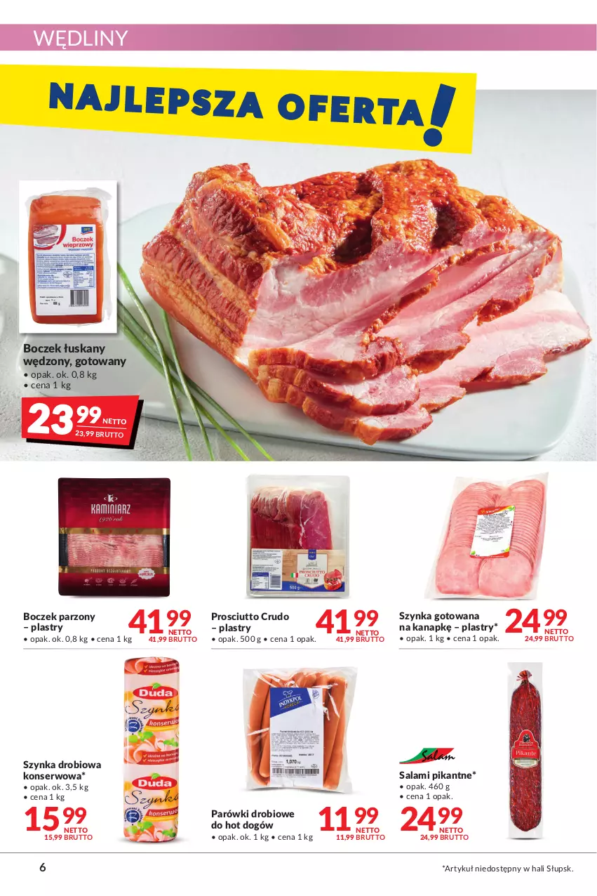 Gazetka promocyjna Makro - [Oferta promocyjna] Artykuły spożywcze i przemysłowe - ważna 09.08 do 22.08.2022 - strona 6 - produkty: Boczek, Hot dog, Parówki, Prosciutto, Salami, Ser, Szynka