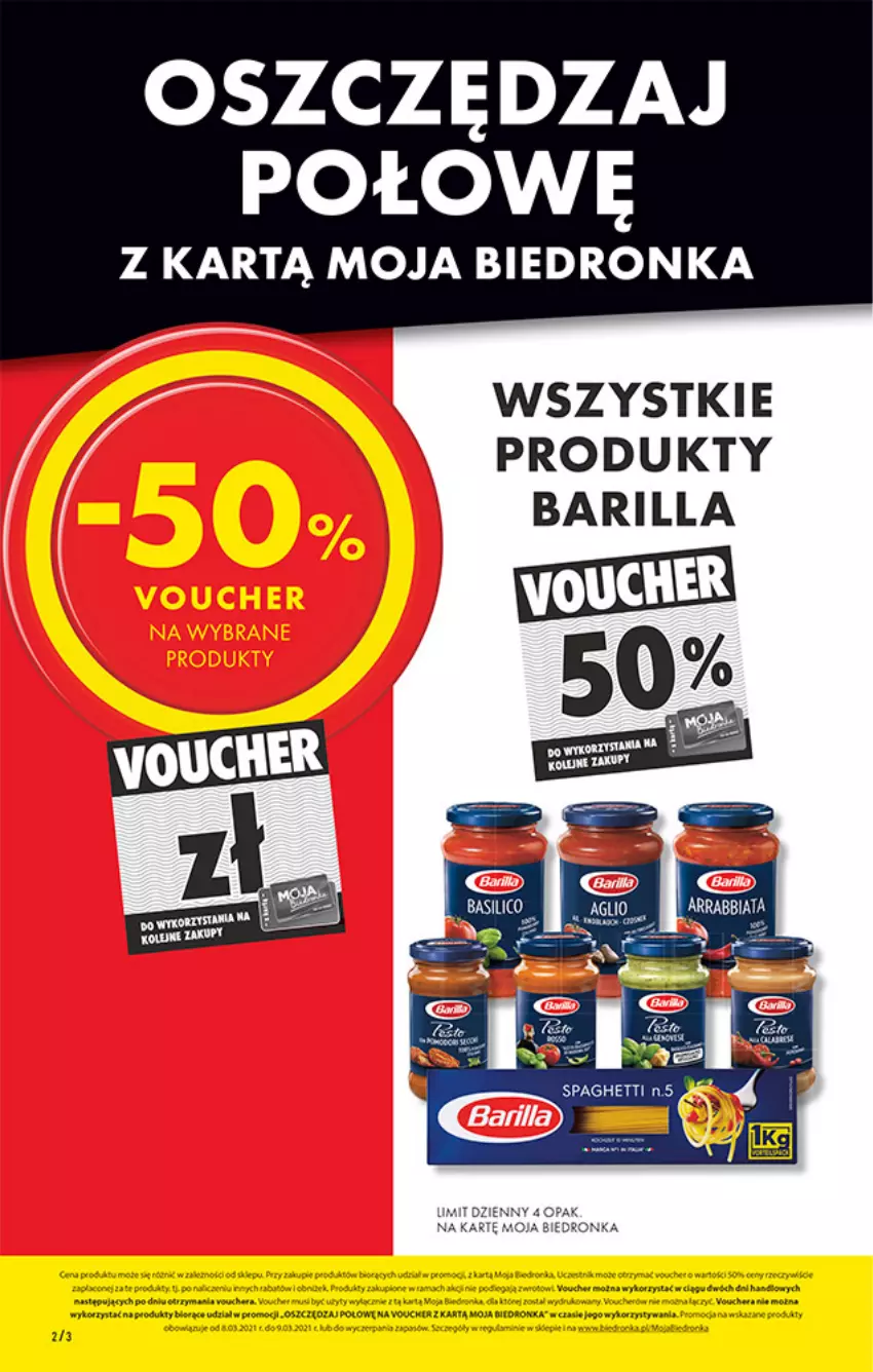 Gazetka promocyjna Biedronka - W tym tygodniu PN - ważna 08.03 do 13.03.2021 - strona 2 - produkty: Barilla, Dron, Fa, Por