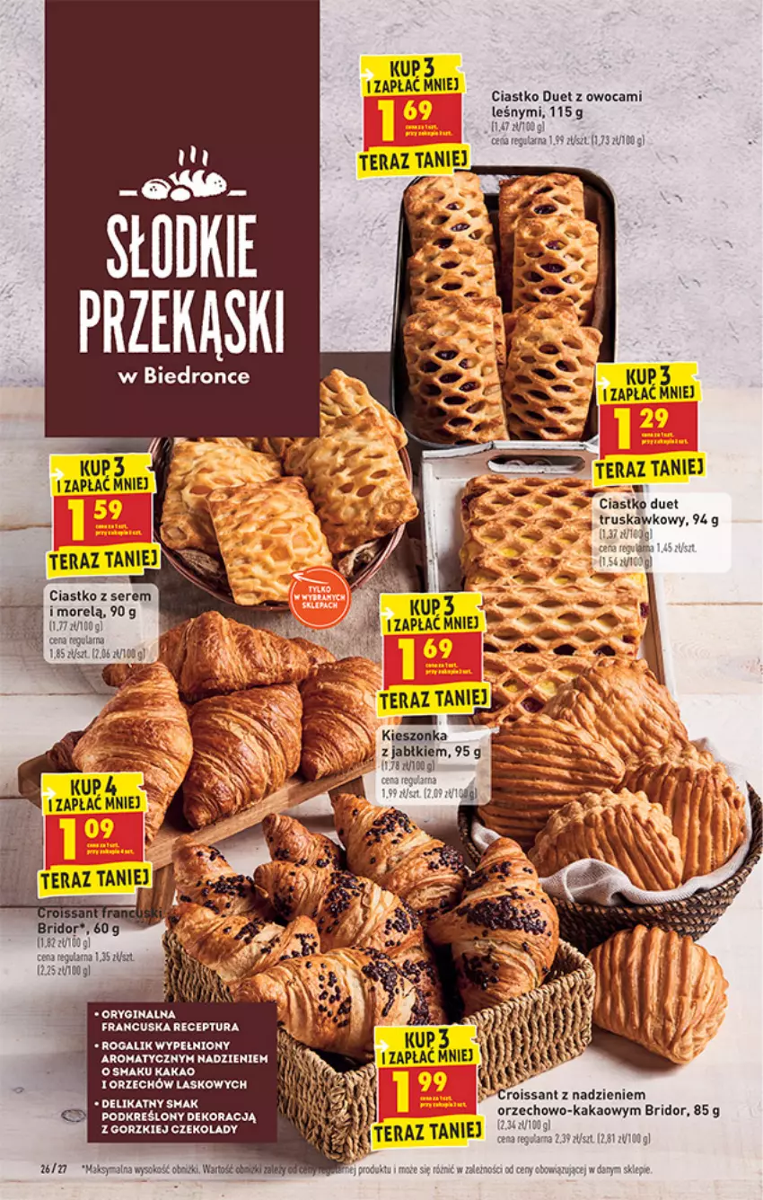 Gazetka promocyjna Biedronka - W tym tygodniu PN - ważna 08.03 do 13.03.2021 - strona 26 - produkty: Croissant, Gala, Gin, Kakao, Ser, Sok, Tera