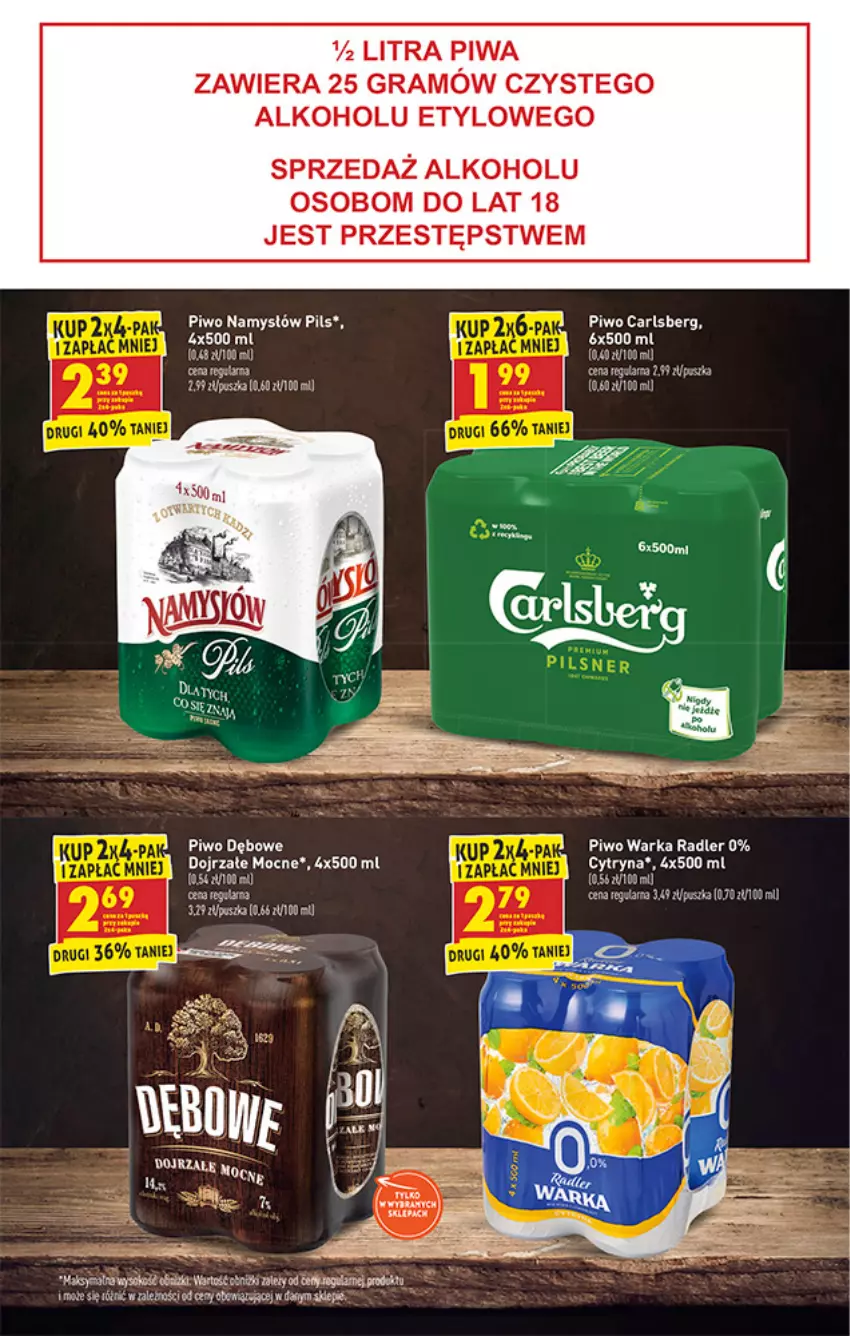 Gazetka promocyjna Biedronka - W tym tygodniu PN - ważna 08.03 do 13.03.2021 - strona 53 - produkty: Carlsberg, Gra, Namysłów, Olej, Piwa, Piwo, Radler, Top, Warka