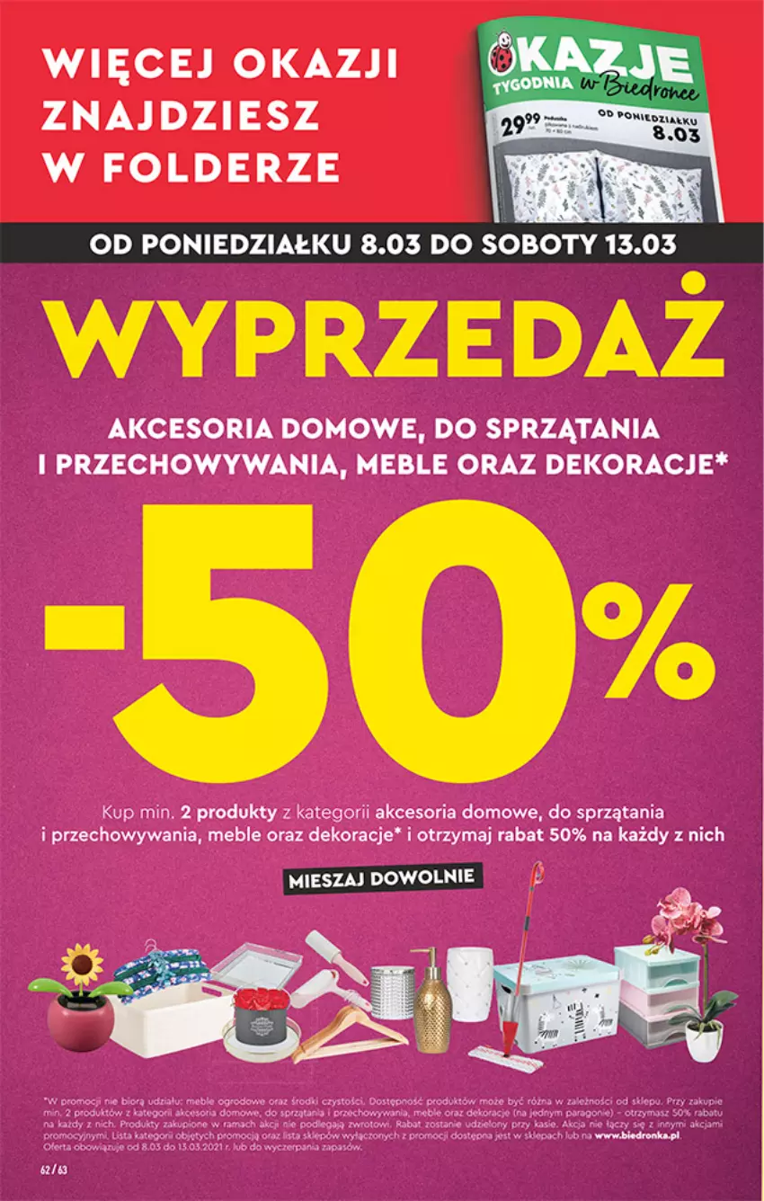 Gazetka promocyjna Biedronka - W tym tygodniu PN - ważna 08.03 do 13.03.2021 - strona 62 - produkty: Fa, Meble