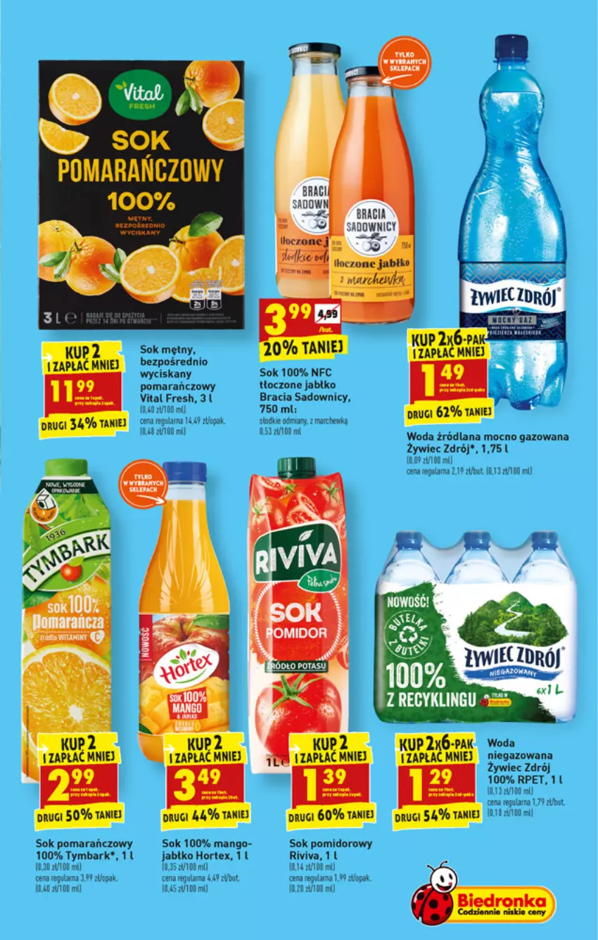 Gazetka promocyjna Biedronka - W tym tygodniu PN - ważna 22.02 do 27.02.2021 - strona 45 - produkty: Dron, Gala, Hortex, Jabłka, LANA, Mango, Marchewka, Sok, Sok pomarańczowy, Sok pomidorowy, Tymbark, Woda