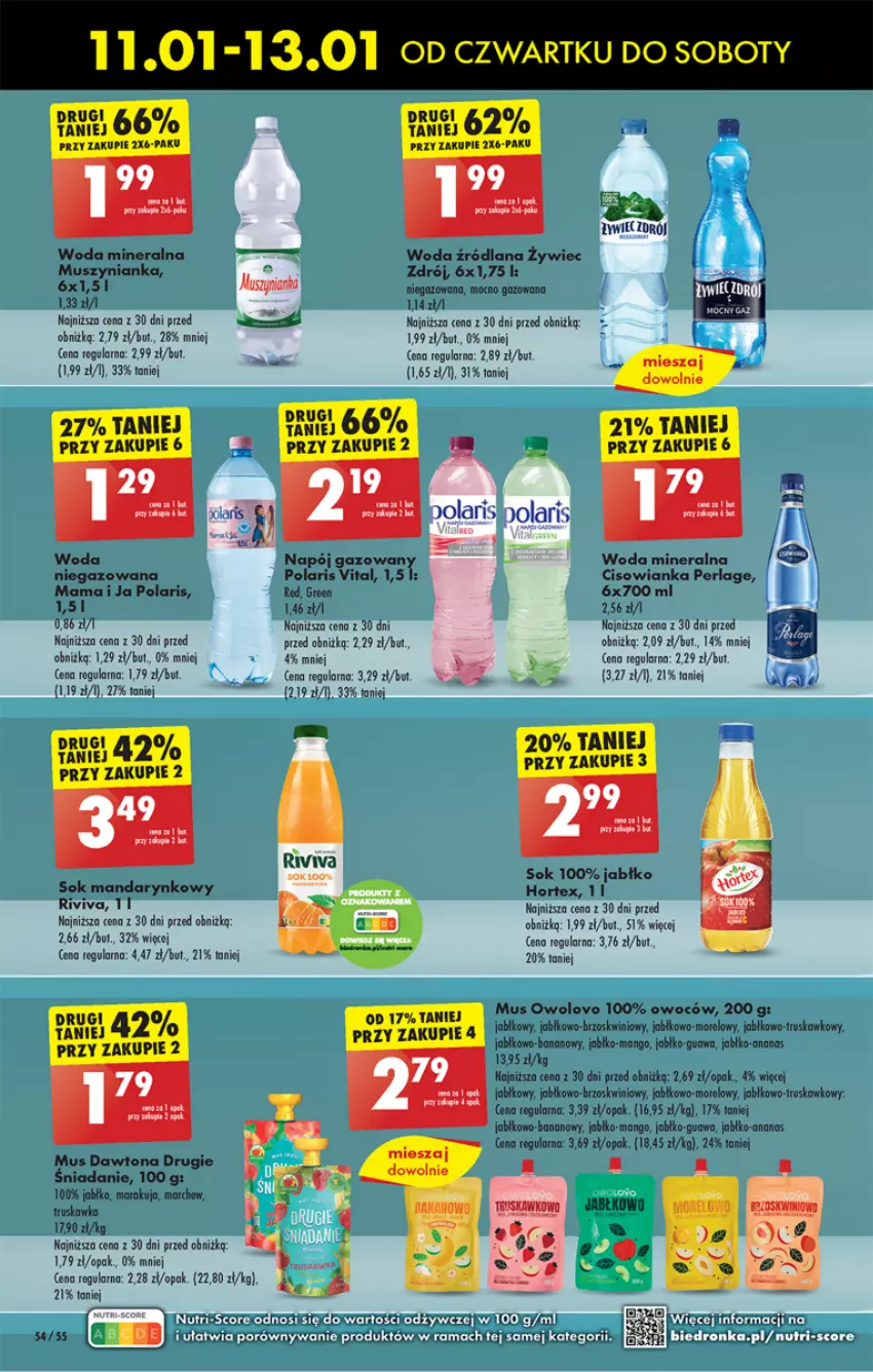 Gazetka promocyjna Biedronka - Od czwartku - ważna 11.01 do 17.01.2024 - strona 68 - produkty: AEG, Ananas, Cisowianka, Dawtona, LANA, Mango, Mus, Muszynianka, Napój, Sok, Woda, Woda mineralna