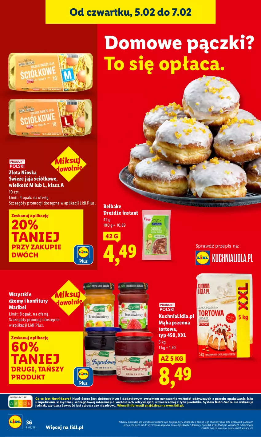 Gazetka promocyjna Lidl - GAZETKA - ważna 05.02 do 07.02.2026 - strona 38 - produkty: Drożdże, Dżem, Jaja, Kuchnia, Mąka, Mąka pszenna