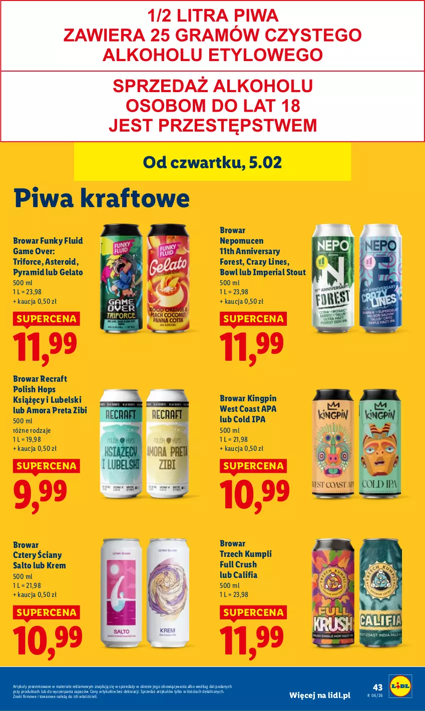Gazetka promocyjna Lidl - GAZETKA - ważna 05.02 do 07.02.2026 - strona 45 - produkty: Piwa