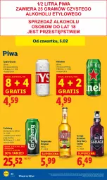 Gazetka promocyjna Lidl - GAZETKA - Gazetka - ważna od 07.02 do 07.02.2026 - strona 46 - produkty: Piwa, Gin, Gra, Heineken, Tyskie, Desperados, Carlsberg