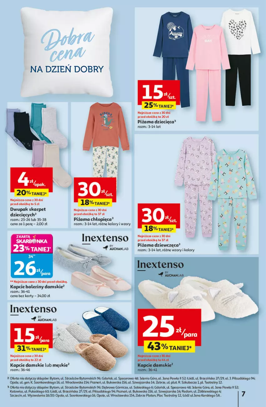 Gazetka promocyjna Auchan - Gazetka Wielkie Przeboje Cenowe Hipermarket Auchan - ważna 02.01 do 07.01.2026 - strona 7 - produkty: Acer, Baleriny, Cars, Dzieci, Kapcie, Piżama, Sos