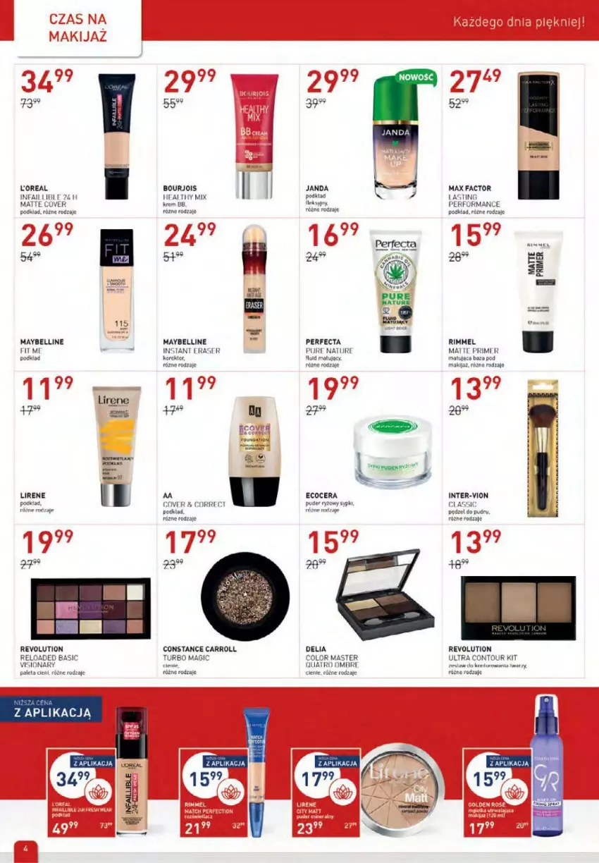 Gazetka promocyjna Drogerie Jawa - ważna 05.01 do 02.02.2022 - strona 4 - produkty: Bell, Bourjois, Cień, Fa, Krem bb, Lirene, Max Factor, Maybelline, Paleta, Pędzel do pudru, Perfecta, Podkład, Puder, Pur, Ser