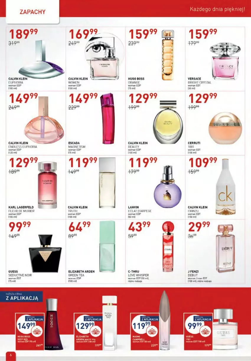 Gazetka promocyjna Drogerie Jawa - ważna 05.01 do 02.02.2022 - strona 6 - produkty: C-Thru, Calvin Klein, Cerruti, Eclat, Elizabeth Arden, Escada, Gry, Hugo Boss, Karl Lagerfeld, Lanvin, Versace