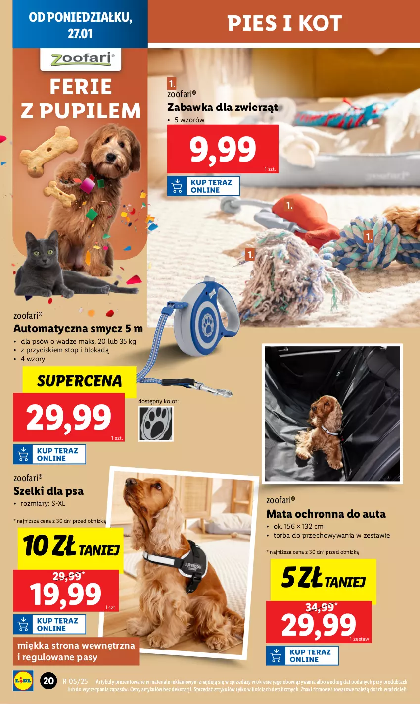 Gazetka promocyjna Lidl - GAZETKA - ważna 27.01 do 01.02.2025 - strona 22 - produkty: Fa, Mata ochronna, Smycz, Top, Torba, Zabawka