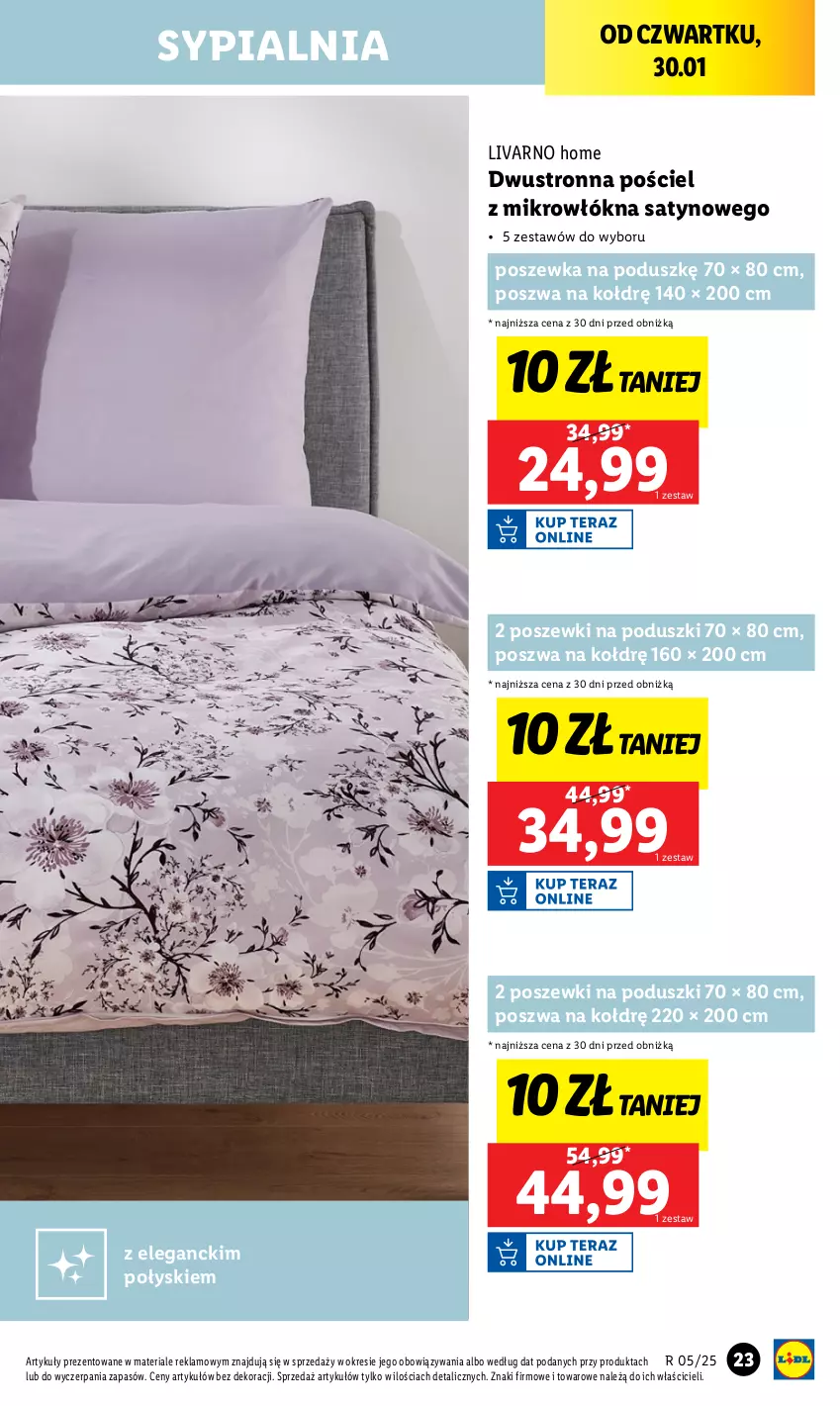 Gazetka promocyjna Lidl - GAZETKA - ważna 27.01 do 01.02.2025 - strona 25 - produkty: Ivar, Pościel, Poszewka, Sypialnia