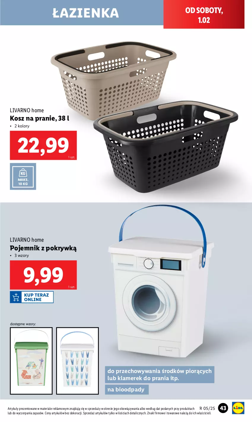 Gazetka promocyjna Lidl - GAZETKA - ważna 27.01 do 01.02.2025 - strona 47 - produkty: Ivar, Kosz, Pojemnik, Pojemnik z pokrywką