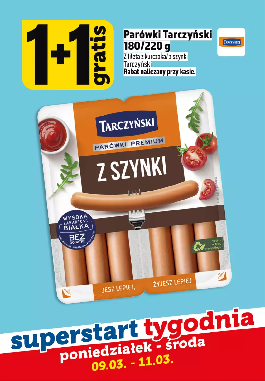 Gazetka promocyjna Topaz - Gazetka - ważna 09.03 do 11.03.2026 - strona 3 - produkty: Kurczak, Parówki, Tarczyński