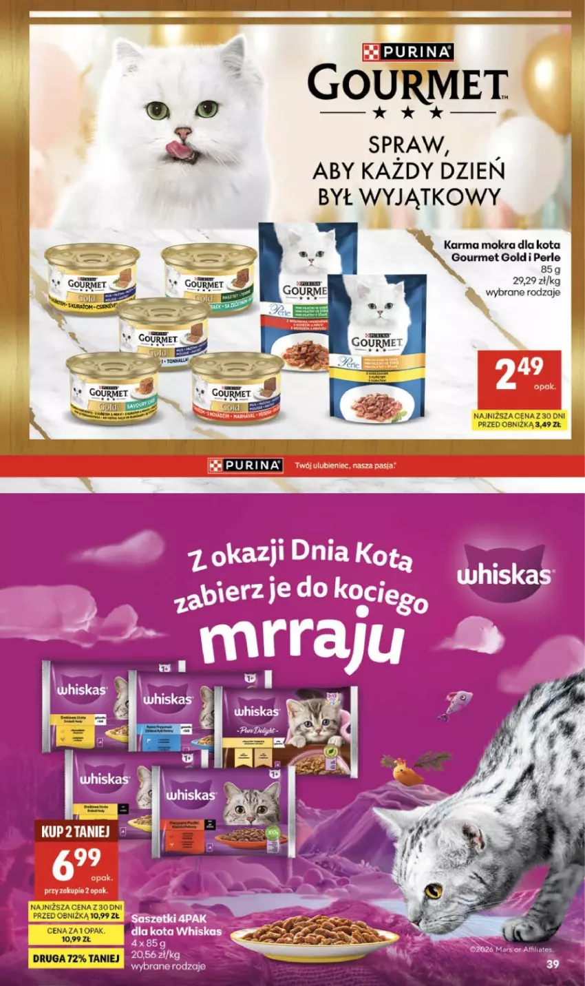 Gazetka promocyjna Delikatesy Centrum - Franczyza DC07 Czwartek - ważna 12.02 do 18.02.2026 - strona 39 - produkty: Gourmet Gold, Koc, Pur, Purina