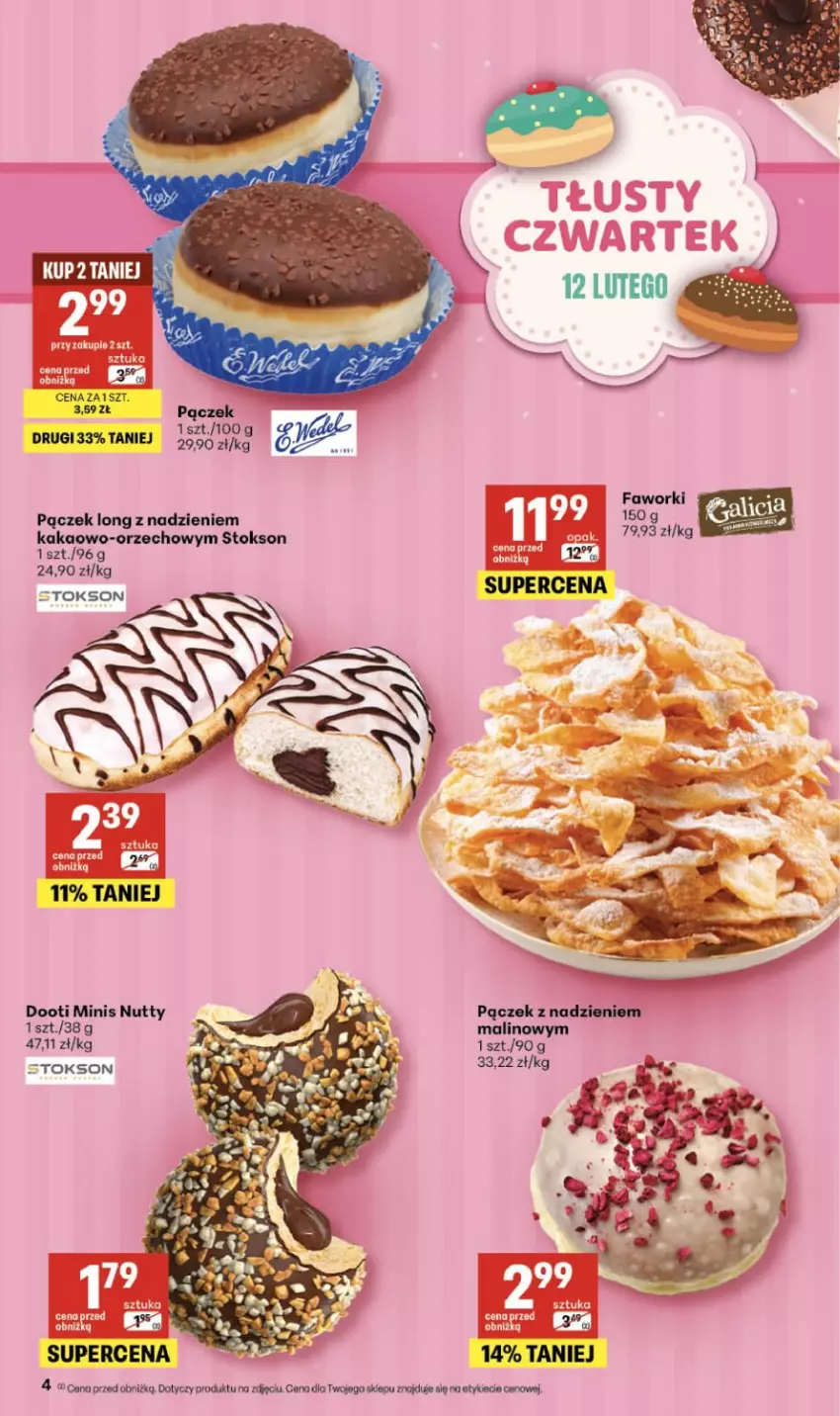 Gazetka promocyjna Delikatesy Centrum - Franczyza DC07 Czwartek - ważna 12.02 do 18.02.2026 - strona 4 - produkty: Fa, Faworki, Kakao, Pączek