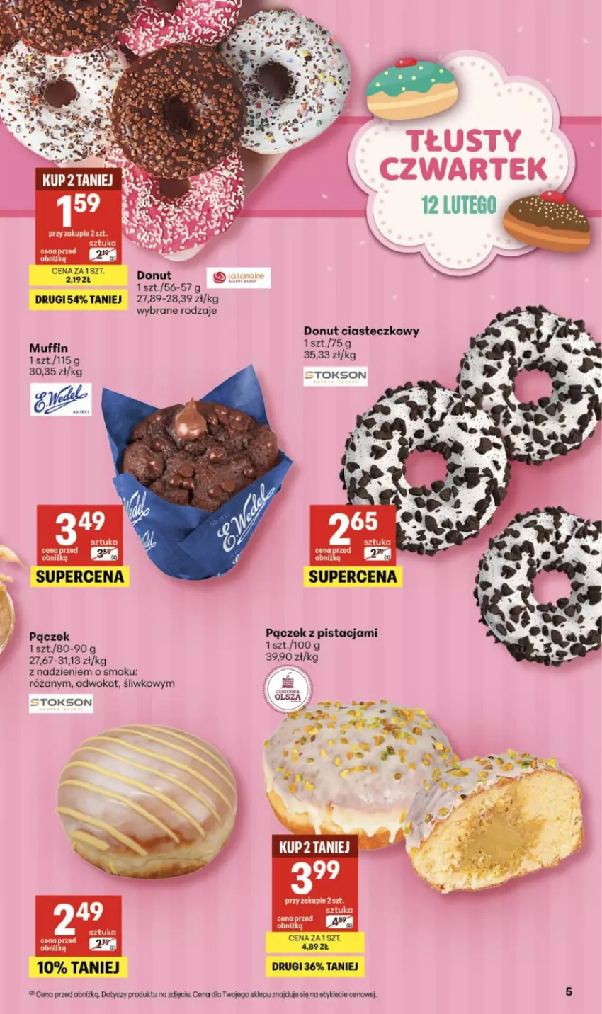 Gazetka promocyjna Delikatesy Centrum - Franczyza DC07 Czwartek - ważna 12.02 do 18.02.2026 - strona 5 - produkty: Donut, Pączek, Róża