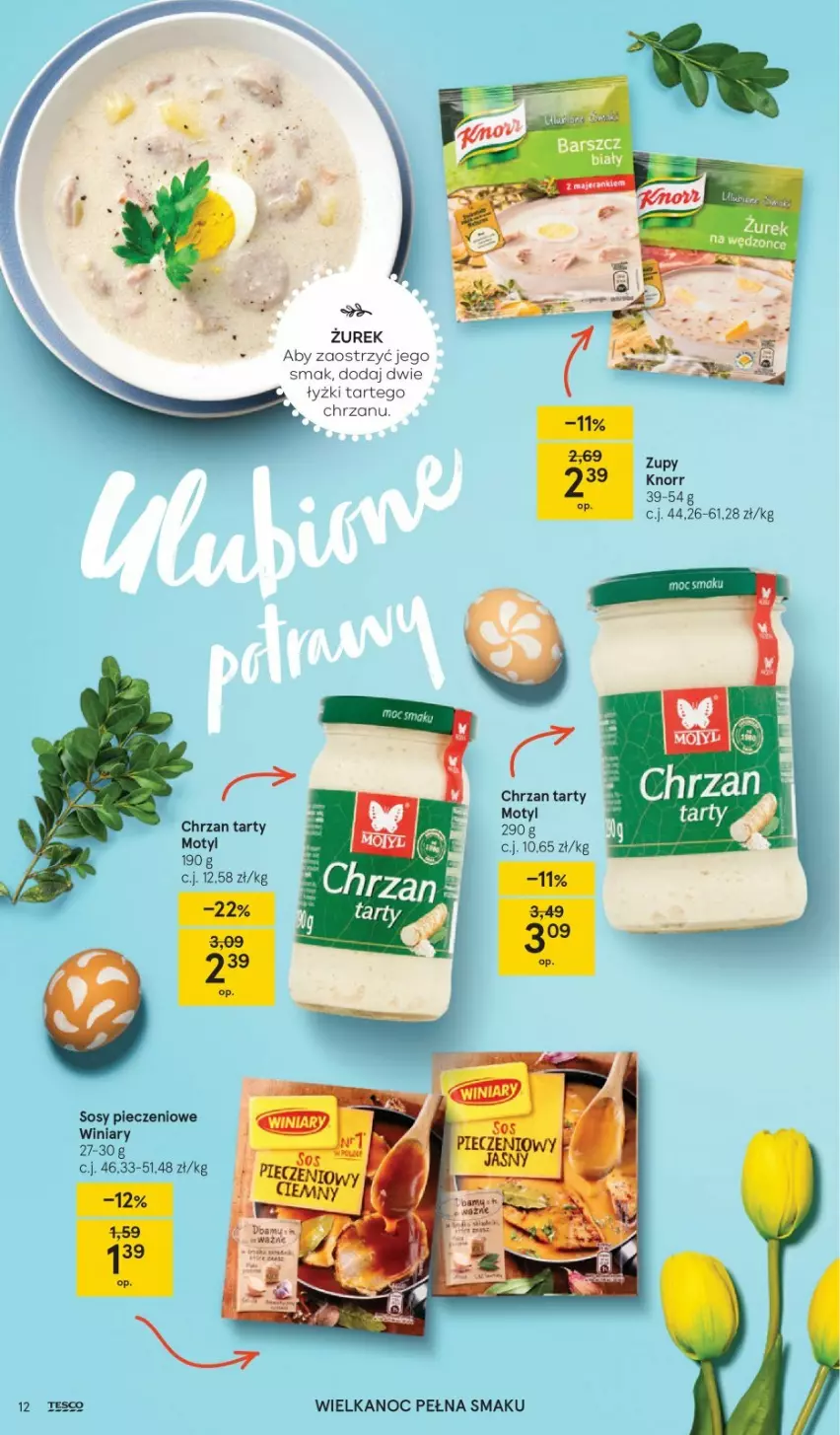 Gazetka promocyjna Tesco - Tesco katalog Wielkanoc - ważna 18.03 do 03.04.2021 - strona 12 - produkty: Chrzan, Knorr, Piec, Sos, Winiary