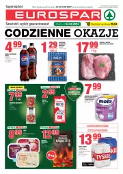 Gazetka promocyjna Spar - EuroSpar - Gazetka - ważna od 01.05 do 01.05.2024 - strona 1 - produkty: Piwo, Udziec z indyka, Papier, Tyskie, Lody, Pepsi, Ręcznik, Napój gazowany, Mola, Morliny, Napój, Kiełbasa