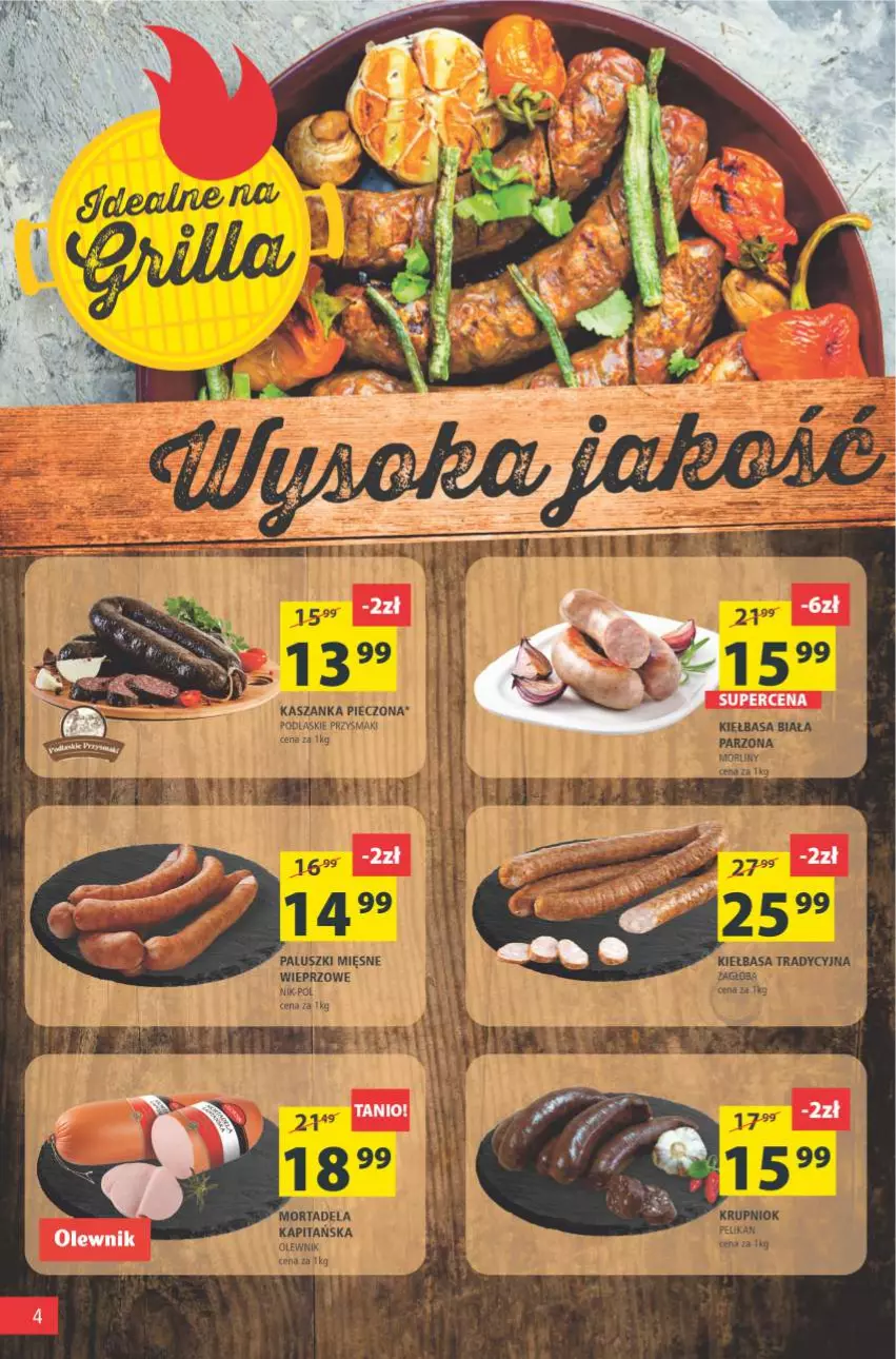 Gazetka promocyjna Arhelan - Gazetka - ważna 23.04 do 02.05.2021 - strona 4 - produkty: Kasza, Kaszanka, Kiełbasa, Kiełbasa biała, Olewnik, Piec, Podlaski, Przysmaki