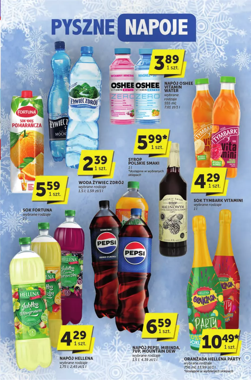 Gazetka promocyjna ABC - ważna 12.12 do 24.12.2024 - strona 27 - produkty: 7up, Fa, Fortuna, Hellena, Mirinda, Napój, Napoje, Oranżada, Oshee, Pepsi, Sok, Syrop, Tymbark, Woda