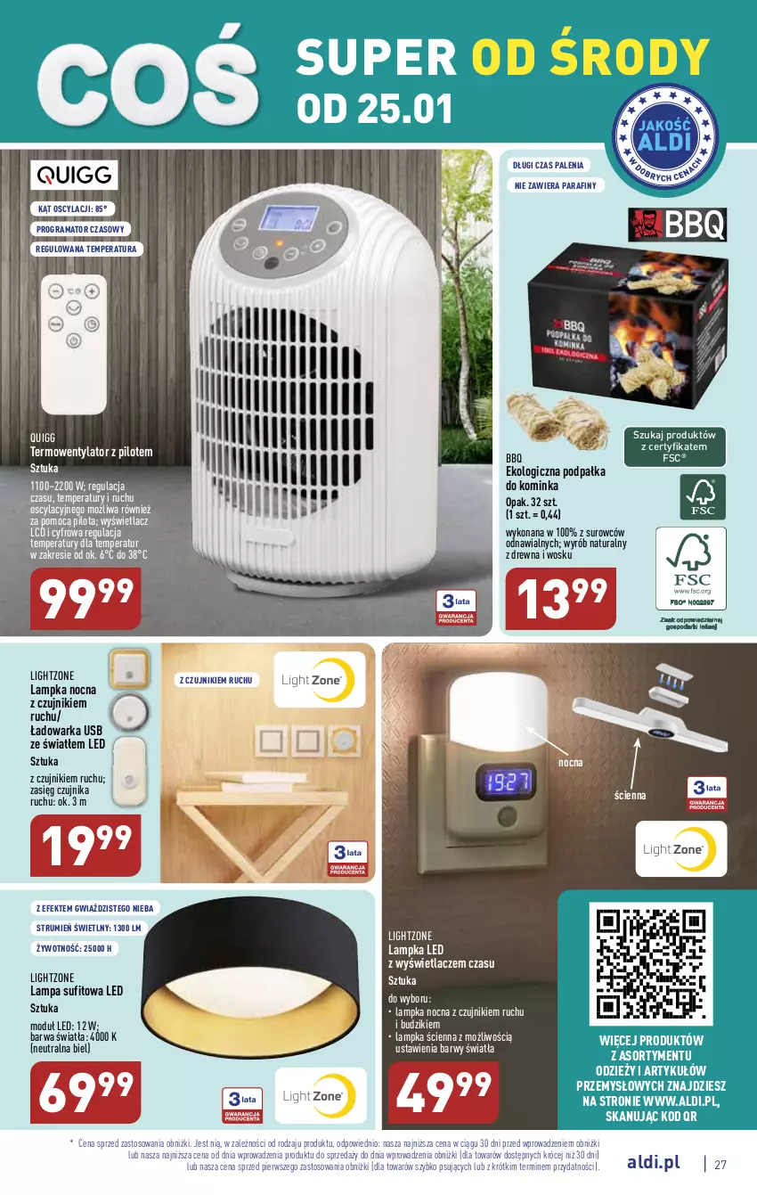 Gazetka promocyjna Aldi - Pełny katalog - ważna 23.01 do 29.01.2023 - strona 27 - produkty: Budzik, Gra, Inka, Lampa, Lampa sufitowa, Rama, Rum, Termowentylator, Warka