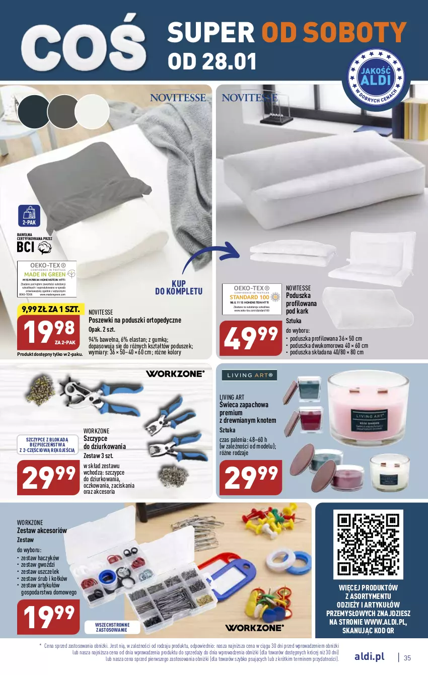 Gazetka promocyjna Aldi - Pełny katalog - ważna 23.01 do 29.01.2023 - strona 35 - produkty: Haczyk, Piec, Poduszka, Szczypce, Top, Wełna