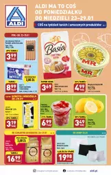 Gazetka promocyjna Aldi - Pełny katalog - Gazetka - ważna od 29.01 do 29.01.2023 - strona 1 - produkty: Kurczak, Ser, Gra, Papier, Parówki, Cytryny, Kawa, Papier toaletowy, Margaryna, Parówki z piersi kurczaka, Mąka, Basia, Lavazza, Słynne, Pomidory, Mąka tortowa, Bokserki, Mleko, Fa