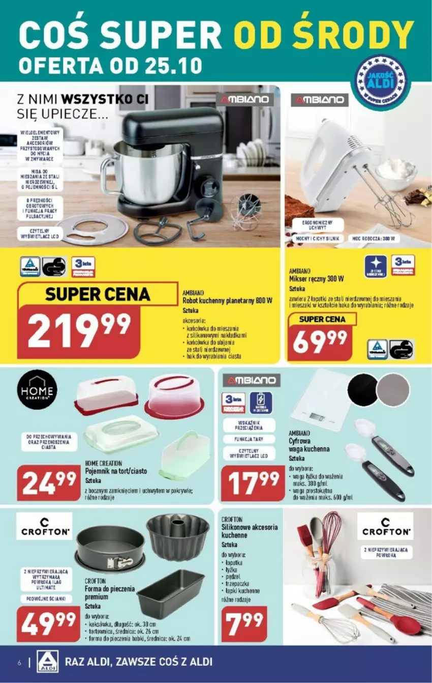 Gazetka promocyjna Aldi - ważna 25.10 do 28.10.2023 - strona 15 - produkty: Forma do pieczenia, Mikser, Mikser ręczny, Piec, Pojemnik, Por, Robot, Ser, Tortownica, Waga