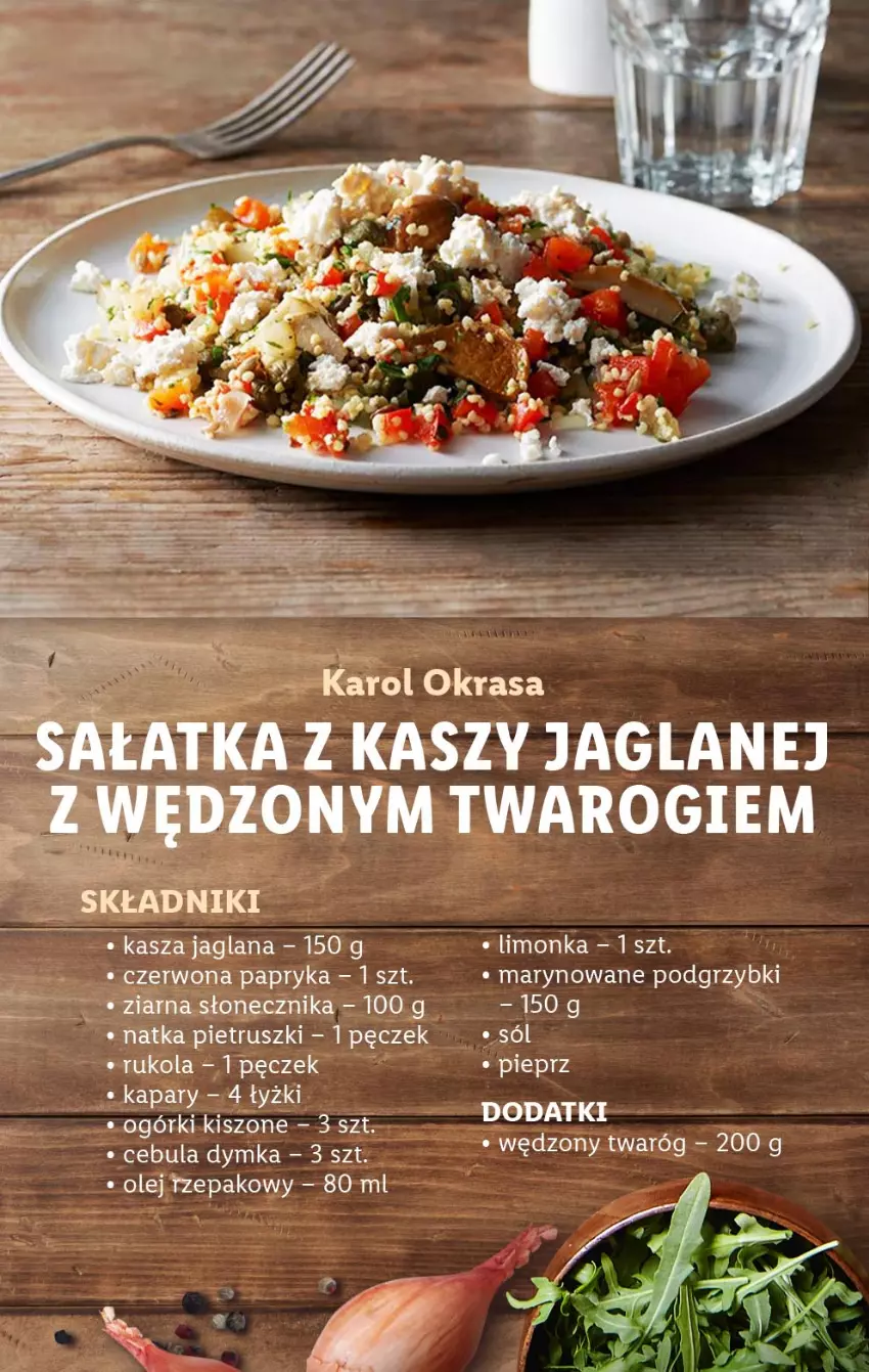 Gazetka promocyjna Lidl - TYDZIEŃ REGIONALNY - ważna 07.06 do 11.06.2021 - strona 15 - produkty: Cebula, Kapary, Kasza, Kasza jaglana, LANA, Natka pietruszki, Olej, Olej rzepakowy, Papryka, Pieprz, Podgrzybki, Rukola, Sałat, Sałatka, Sól, Twaróg