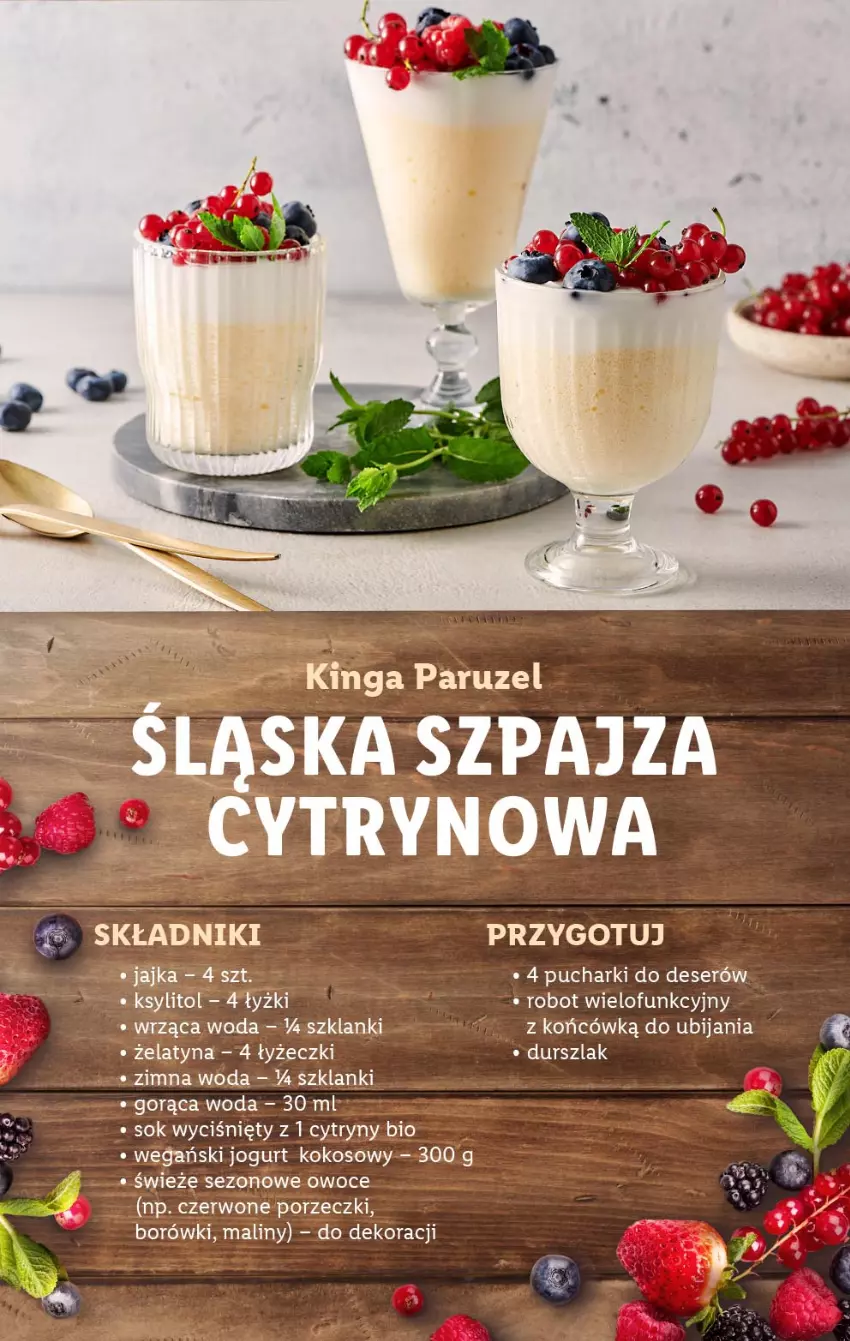 Gazetka promocyjna Lidl - TYDZIEŃ REGIONALNY - ważna 07.06 do 11.06.2021 - strona 18 - produkty: Cytryny, Deser, Jogurt, Kokos, Ksylitol, Lanki, Maliny, Owoce, Robot, Ser, Sok, Woda