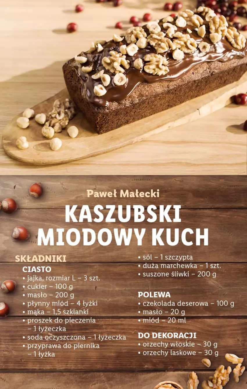 Gazetka promocyjna Lidl - TYDZIEŃ REGIONALNY - ważna 07.06 do 11.06.2021 - strona 24 - produkty: Czekolada, Deser, Lanki, Mąka, Marchewka, Masło, Miód, Orzechy włoskie, Piec, Piernik, Proszek do pieczenia, Ser, Soda oczyszczona, Sól