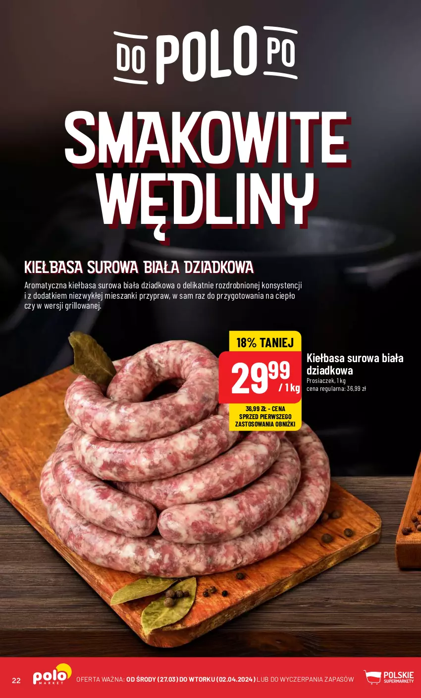 Gazetka promocyjna PoloMarket - Gazetka pomocyjna - ważna 27.03 do 02.04.2024 - strona 22 - produkty: Grill, Kiełbasa