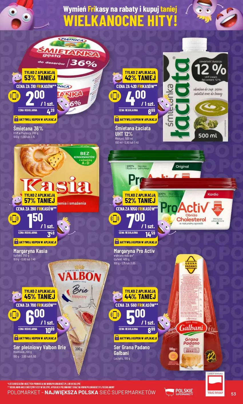 Gazetka promocyjna PoloMarket - Gazetka pomocyjna - ważna 27.03 do 02.04.2024 - strona 53 - produkty: Brie, Galbani, Gra, Hochland, Kasia, Margaryna, Ser, Ser pleśniowy