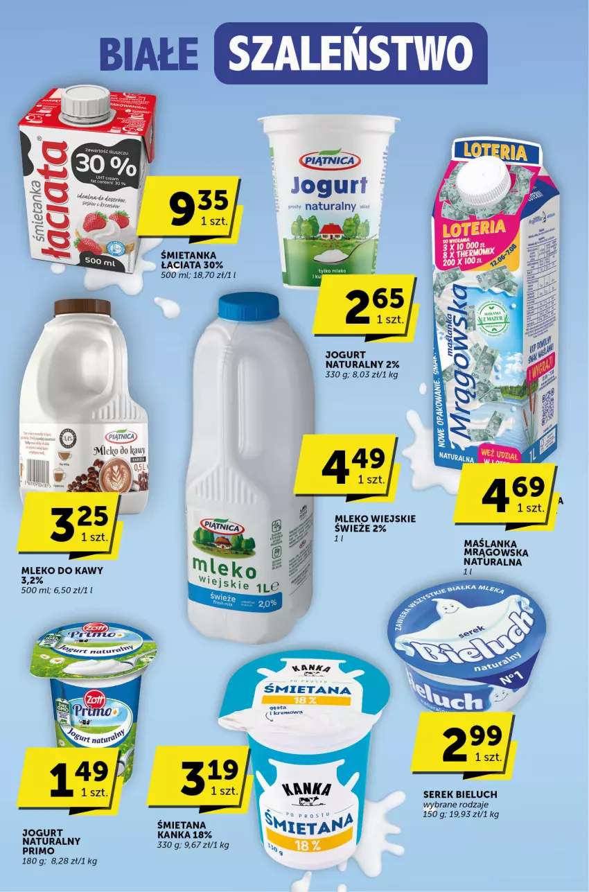 Gazetka promocyjna Groszek - ważna 13.07 do 25.07.2023 - strona 3 - produkty: Bieluch, Jogurt, Jogurt naturalny, Maślanka, Mleko, Piątnica, Ser, Serek