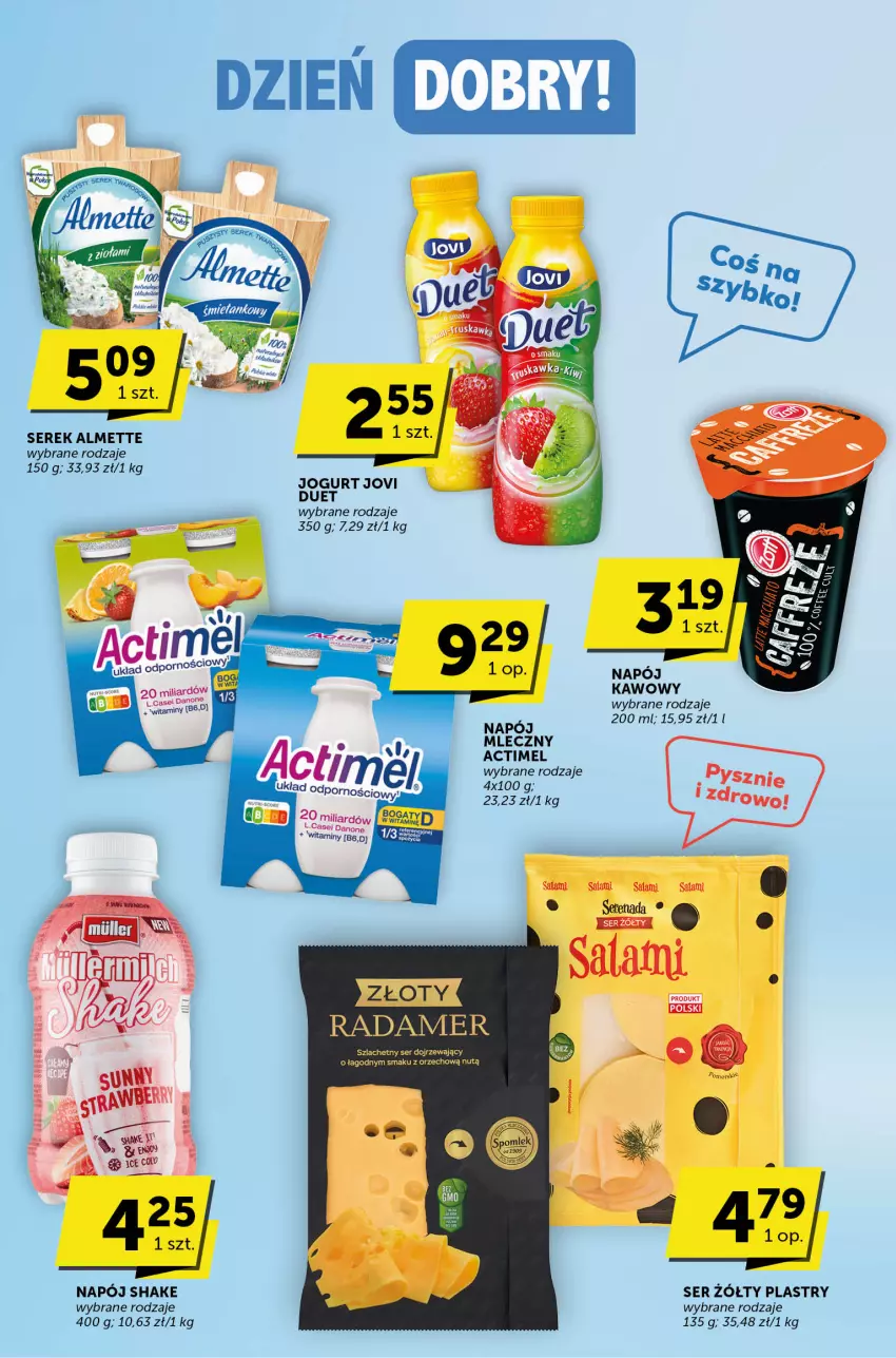 Gazetka promocyjna Groszek - ważna 13.07 do 25.07.2023 - strona 4 - produkty: Actimel, Almette, Danone, Jogurt, Napój, Radamer, Salami, Ser, Serek