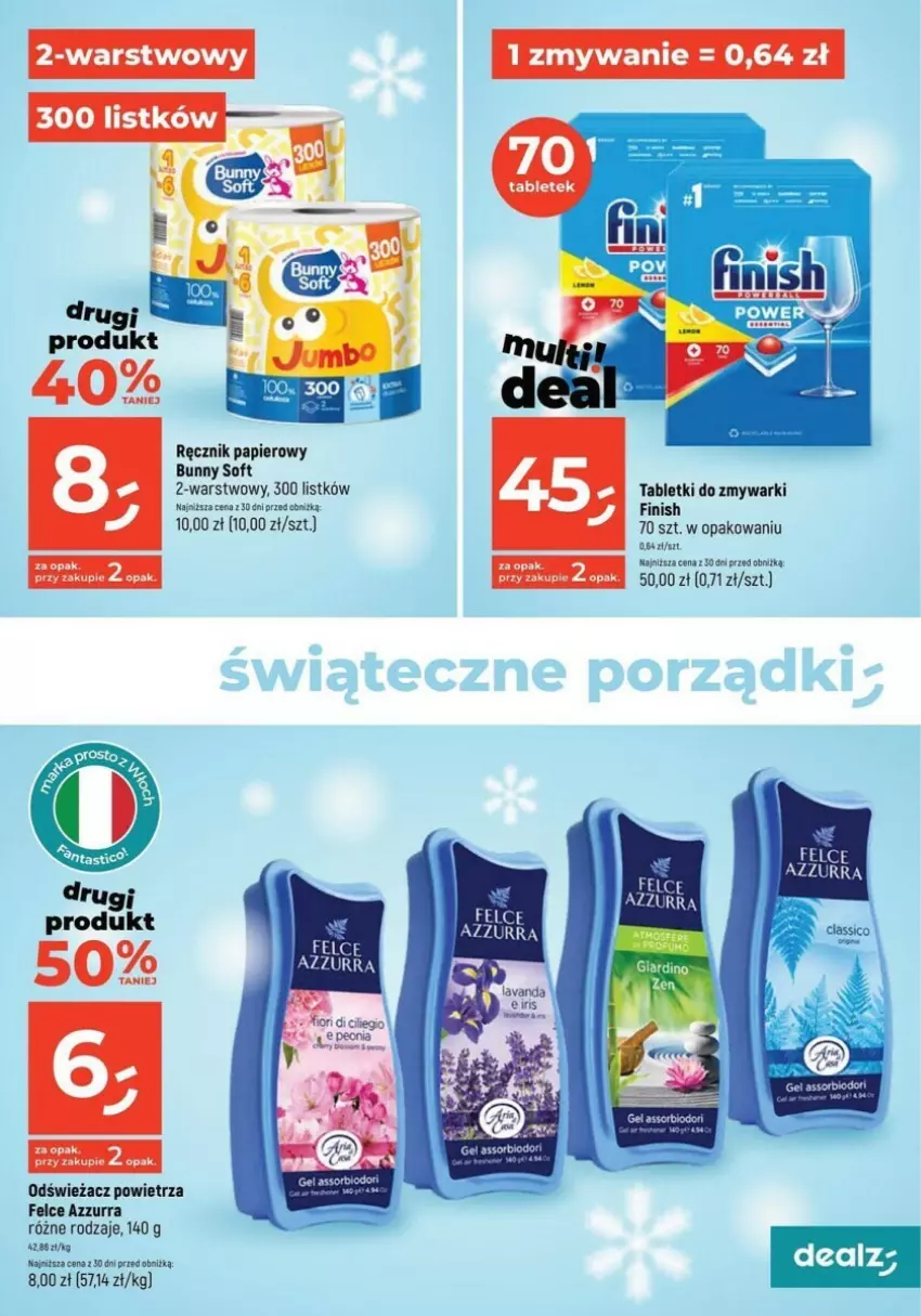 Gazetka promocyjna Dealz - ważna 23.11 do 29.11.2023 - strona 29 - produkty: Finish, Odświeżacz powietrza, Papier, Ręcznik, Tablet, Tabletki do zmywarki, Zmywarki