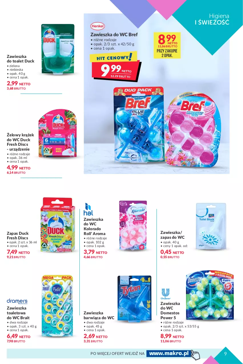 Gazetka promocyjna Makro - [Oferta specjalna] Domowe porządki - ważna 19.10 do 30.10.2021 - strona 9 - produkty: Bref, Domestos, Duck, Kolorado, Zawieszka do wc