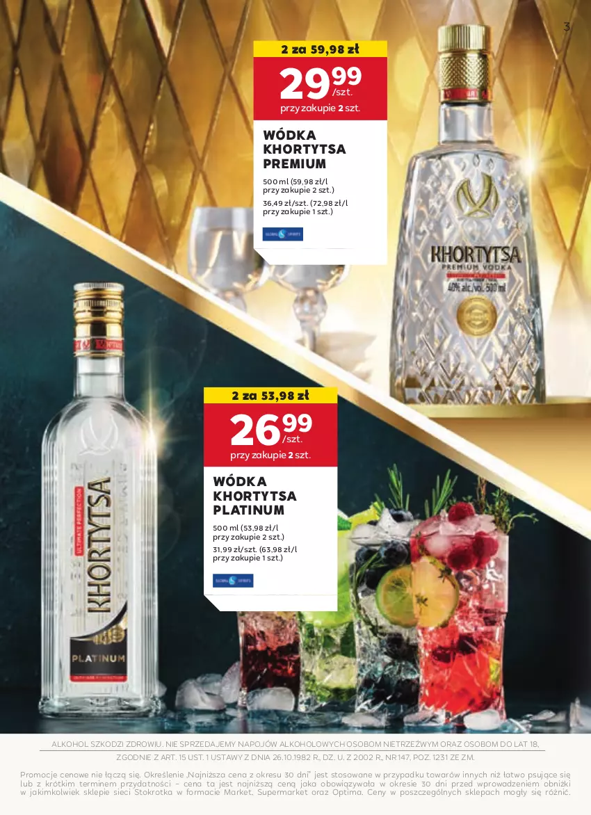 Gazetka promocyjna Stokrotka - Oferta alkoholowa - ważna 25.04 do 22.05.2024 - strona 3 - produkty: Optima, Wódka