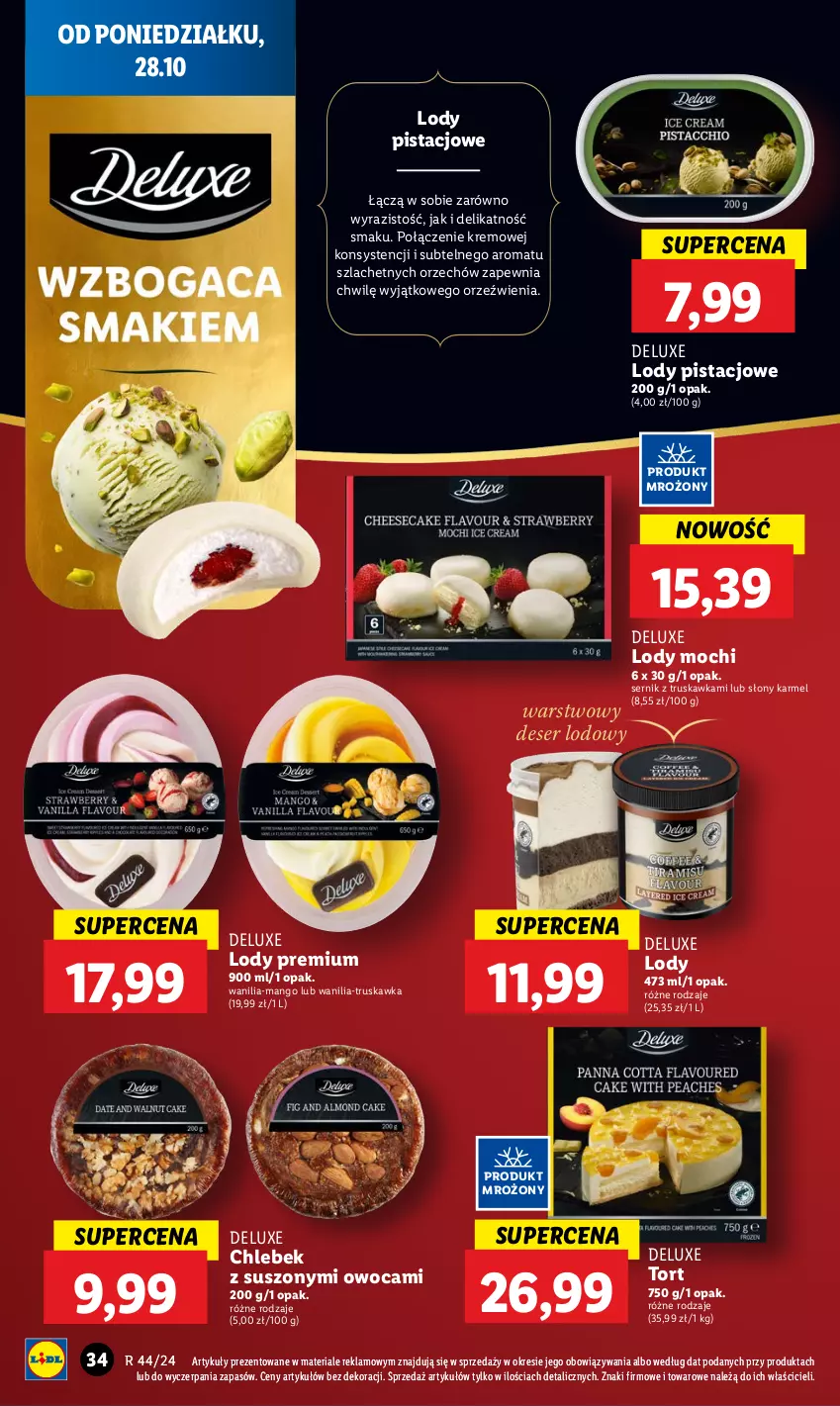 Gazetka promocyjna Lidl - GAZETKA - ważna 28.10 do 29.10.2024 - strona 40 - produkty: Chleb, Deser, Lody, Mango, Ser